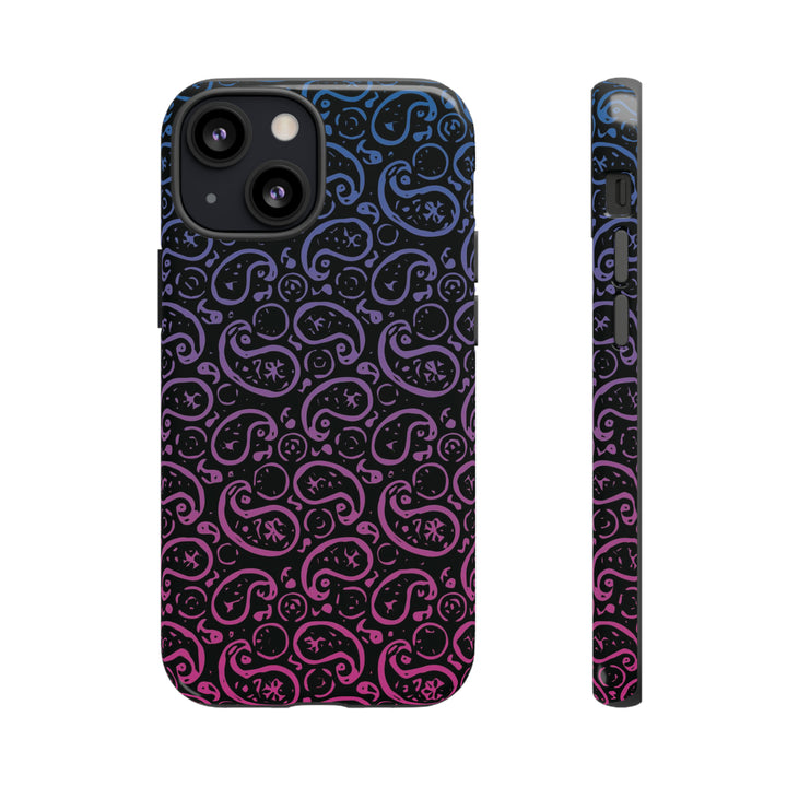 Cute IPhone Case | iPhone 15 Case | iPhone 15 Pro Max Case, Iphone 14 Case, Iphone 14 Pro Max Case IPhone Case for Art Lovers, Paisley Blue Pink - Studio40ParkLane