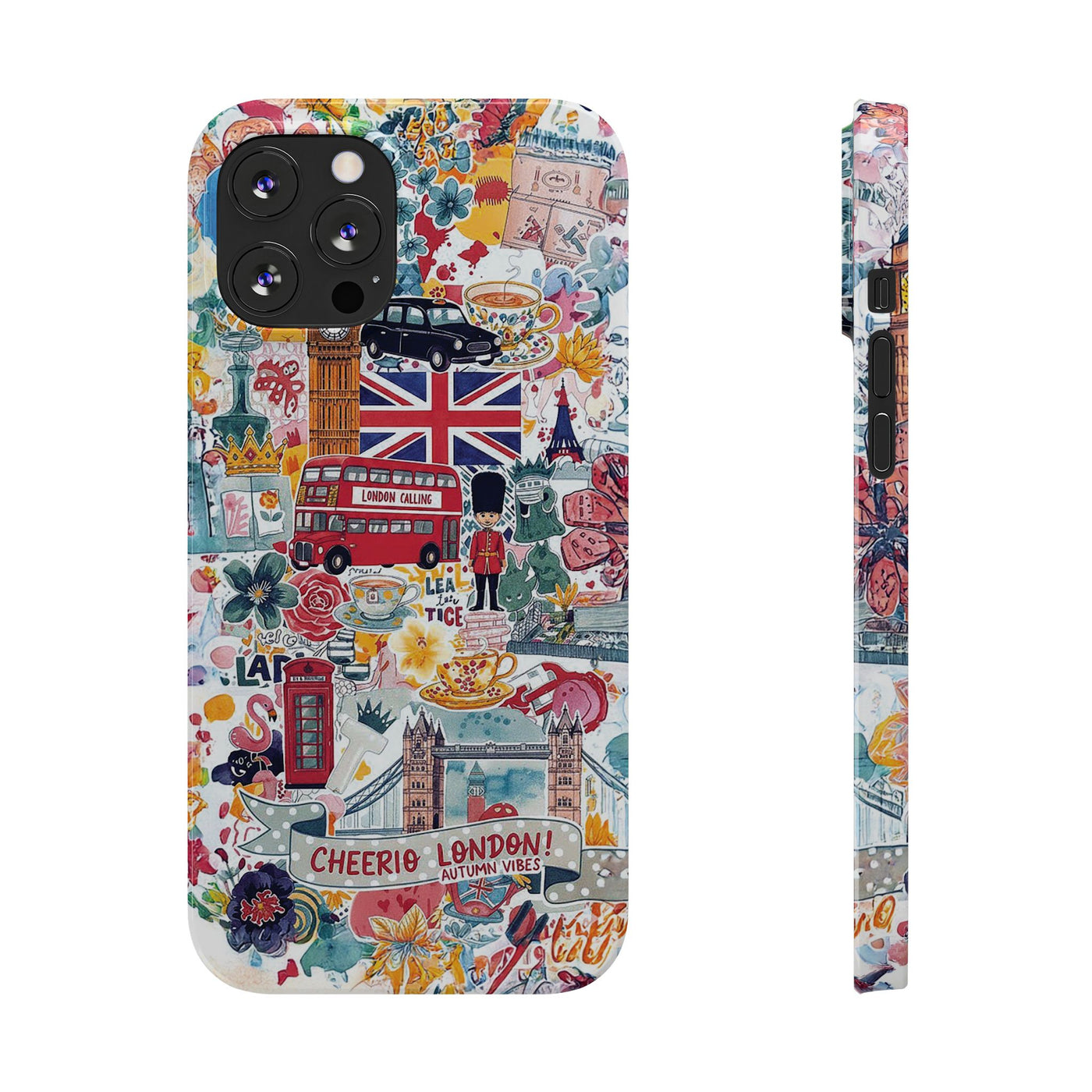 Slim London England Coquette Collage Cute Phone Case for Iphone 17 - | iPhone 16 Pro Max Case | iPhone 15 Case Iphone 14 13 12 11 10 9 8 7 - Studio40ParkLane