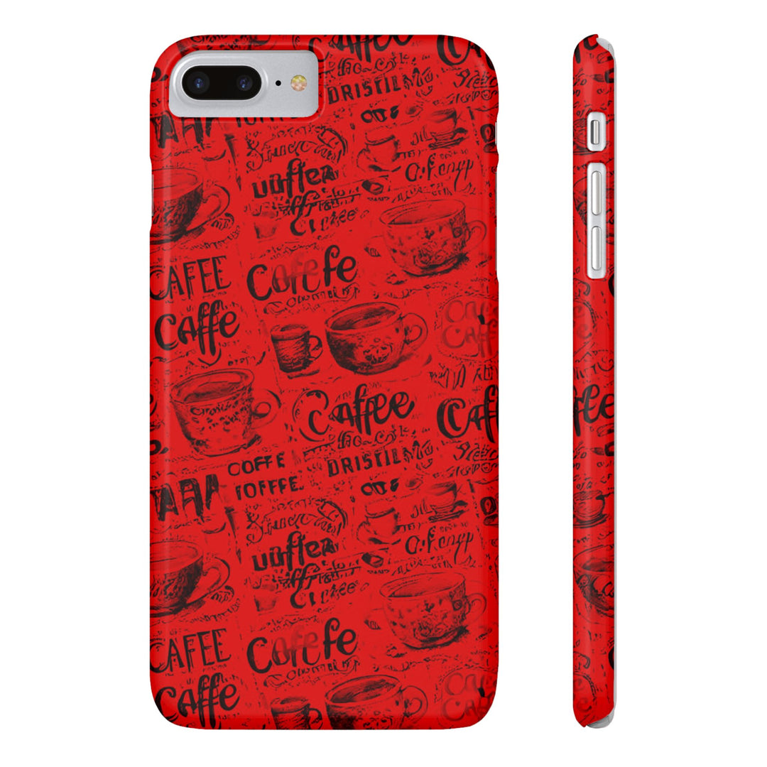 Slim Cute Phone Cases for Iphone - | iPhone 15 Case | iPhone 15 Pro Max Case, Iphone 14 Case, Iphone 14 Pro Max, Iphone 13, Red Black Coffee - Studio40ParkLane