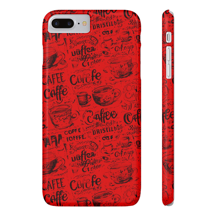 Slim Cute Phone Cases for Iphone - | iPhone 15 Case | iPhone 15 Pro Max Case, Iphone 14 Case, Iphone 14 Pro Max, Iphone 13, Red Black Coffee - Studio40ParkLane