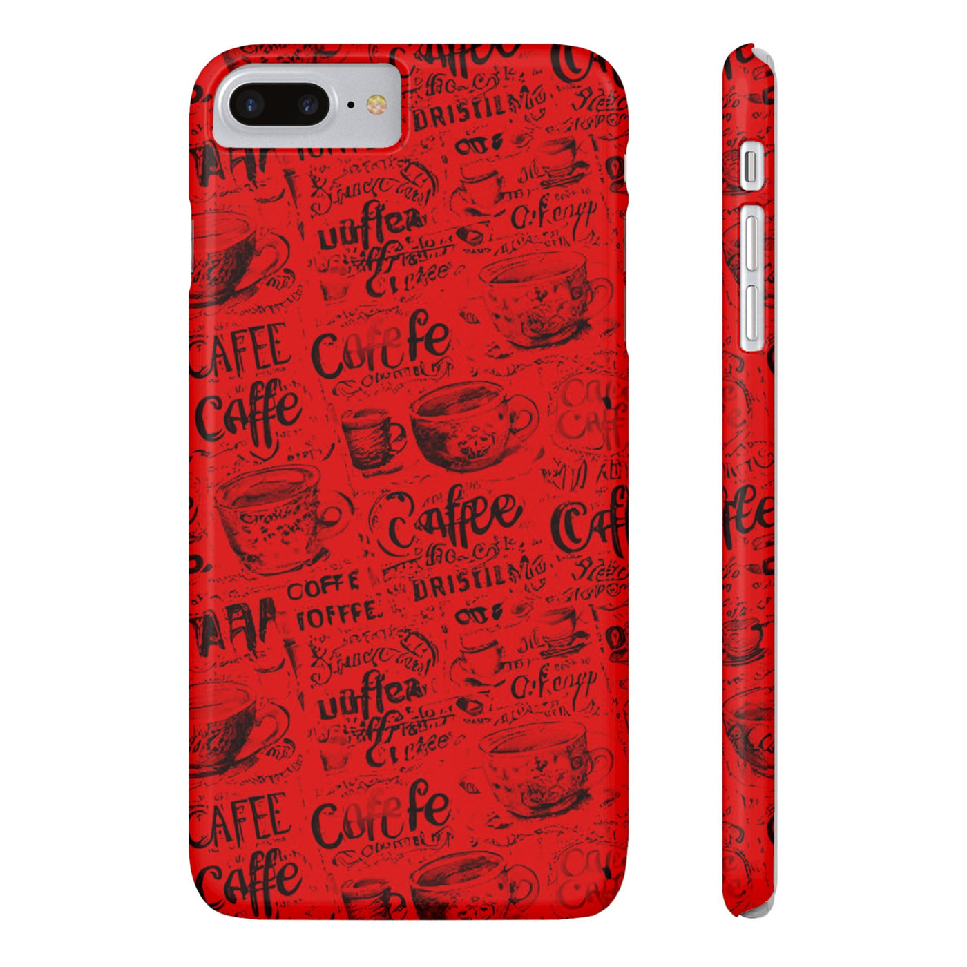 Slim Cute Phone Cases for Iphone - | iPhone 15 Case | iPhone 15 Pro Max Case, Iphone 14 Case, Iphone 14 Pro Max, Iphone 13, Red Black Coffee