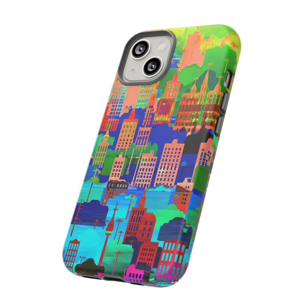 Cute Samsung Case | Cool Iphone Case | Summer City Skyline, Samsung S24, S23, S22, S21, IPhone 15 Case | Iphone 14 Case, Iphone 13 Case - Studio40ParkLane