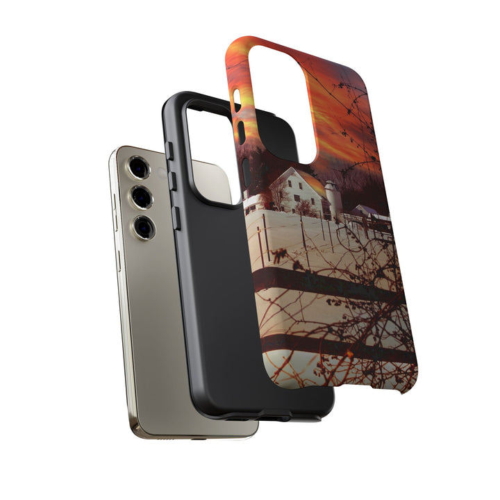Impact Resistant, Winter Sunset Cute Phone Cases for Samsung S24, S23, S22, S21, IPhone 15 pro Iphone 14 pro Iphone 13 IPhone 12 Iphone 11 - Studio40ParkLane