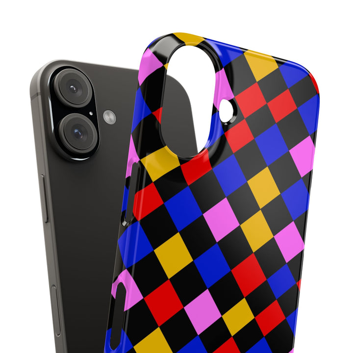 Slim Abstract Colorful Checkerboard Cute Phone Case for Iphone 17 - | iPhone 16 Pro Max Case | iPhone 15 Case Iphone 14 13 12 11 Gift for Her - Studio40ParkLane