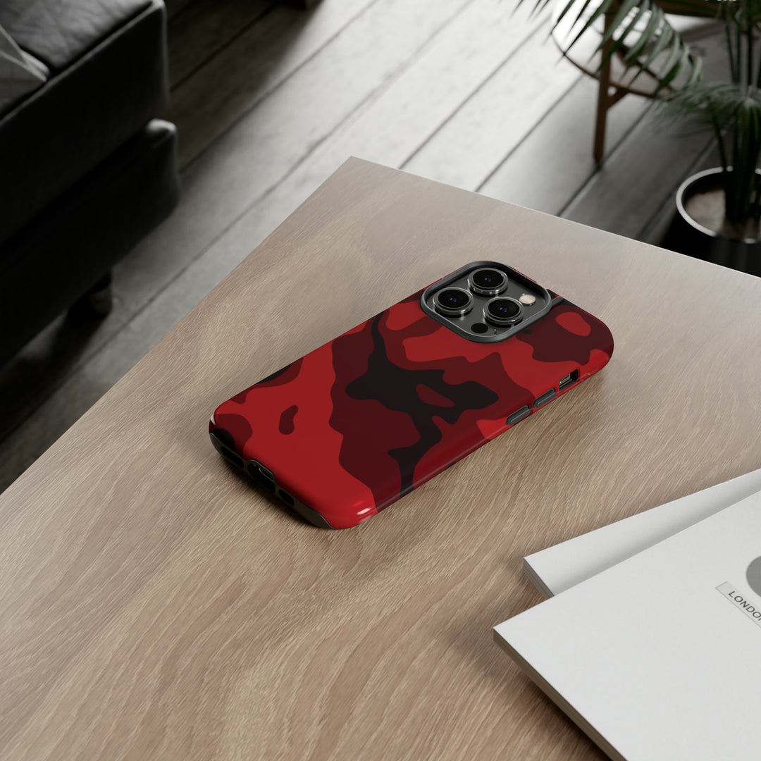 Cool Phone Case | Red Camouflage, For iPhone 15 Case | iPhone 15 Pro Case, Iphone 14 Case, Iphone 14 Pro Max Case, Protective Iphone Case - Studio40ParkLane