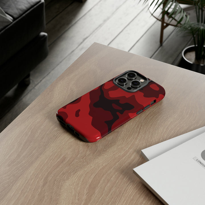Cool Phone Case | Red Camouflage, For iPhone 15 Case | iPhone 15 Pro Case, Iphone 14 Case, Iphone 14 Pro Max Case, Protective Iphone Case - Studio40ParkLane