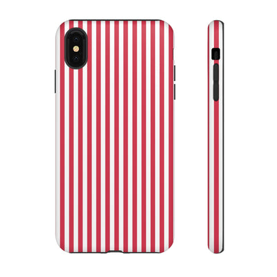 Tough Premium Winterberry Stripes Phone Case Gift for Her - For Apple iPhone 16 Pro Max 16e iPhone 15 Pro iPhone Iphone 14 Plus 13 Pro 12 SE XR - Studio40ParkLane