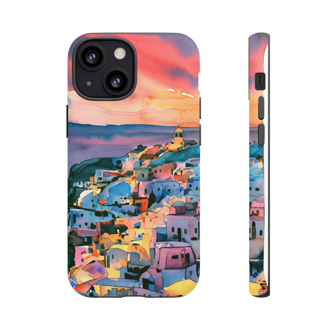 Impact Resistant, Greek Sunset, Cute Phone Cases for Samsung S24, S23, S22, S21, IPhone 15 pro Iphone 14 pro Iphone 13 IPhone 12 Iphone 11 - Studio40ParkLane