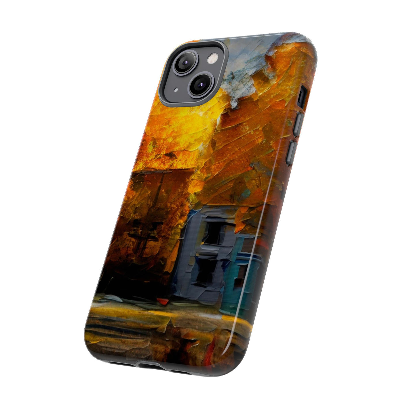 Impact Resistant, Fall Leaves Oil Painting, Cute Phone Cases for Samsung S24, S23, S22, S21, IPhone 15 pro Iphone 14 pro Iphone 13 IPhone 12 Iphone 11