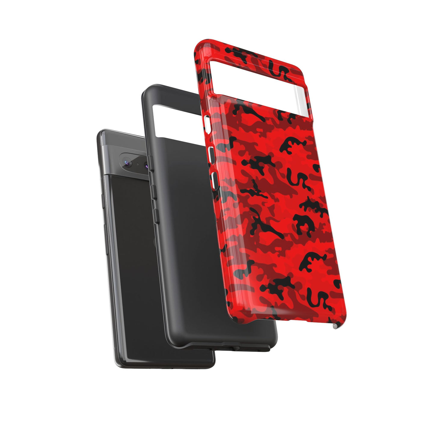 Impact Resistant, Red Camo Camouflage, Cute Phone Cases for Samsung S24, S23, S22, S21, IPhone 15 pro Iphone 14 pro Iphone 13 IPhone 12 Iphone 11