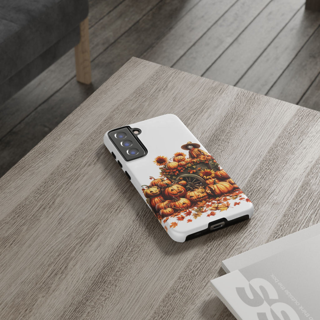 Impact Resistant, Fall Leaves Scarecrow, Cute Phone Cases for Samsung S24, S23, S22, S21, IPhone 15 pro Iphone 14 pro Iphone 13 IPhone 12 Iphone 11 - Studio40ParkLane