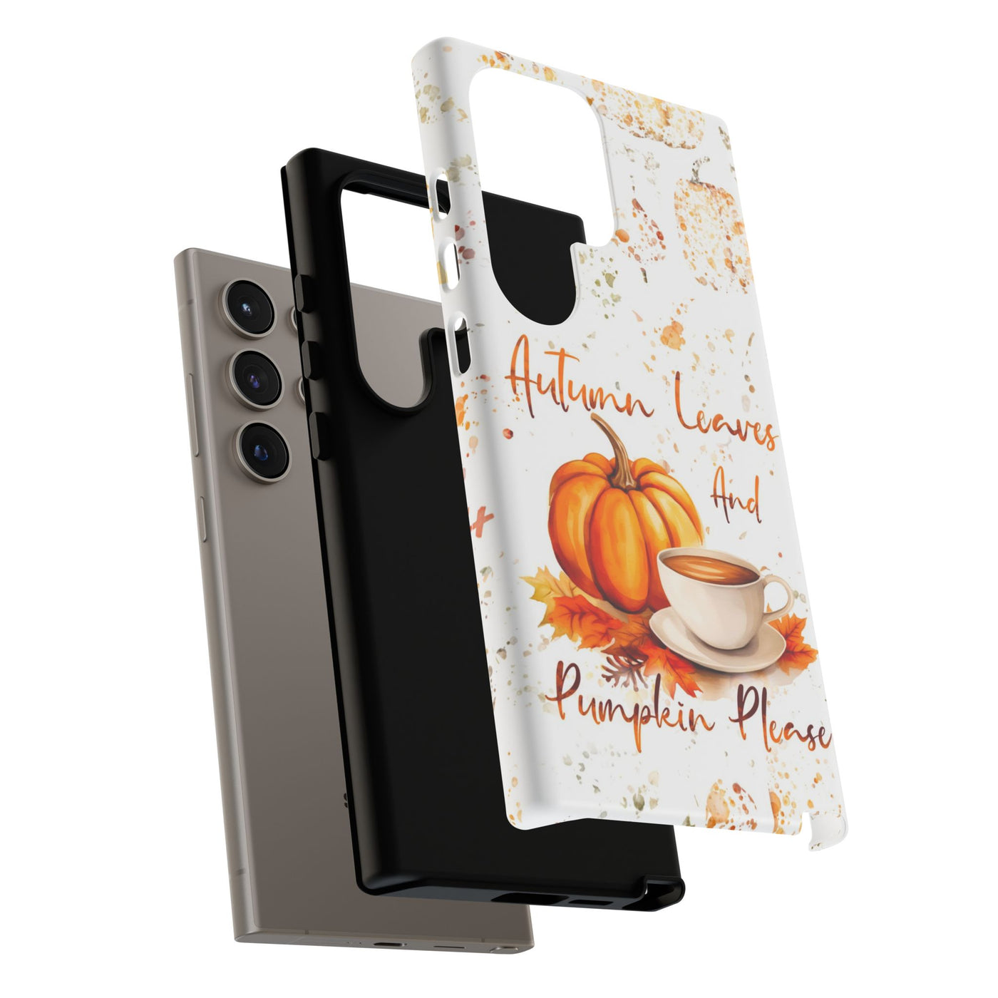 Impact Resistant, Fall Leaves Pumpkin Pie, Cute Phone Cases for Samsung S24, S23, S22, S21, IPhone 15 pro Iphone 14 pro Iphone 13 IPhone 12 Iphone 11