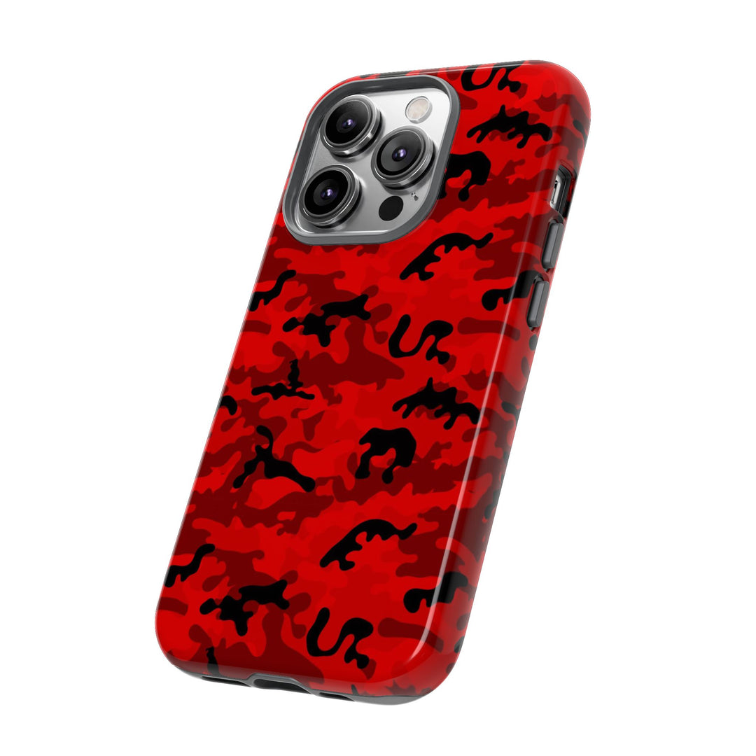 Impact Resistant, Red Camo Camouflage, Cute Phone Cases for Samsung S24, S23, S22, S21, IPhone 15 pro Iphone 14 pro Iphone 13 IPhone 12 Iphone 11 - Studio40ParkLane