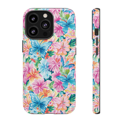 Premium Tough Butterflies Flowers Cute Phone Cases for Samsung S24, S23, S22, S21, S20, Plus and Ultra, Iphone 16 Pro Max,15, 14, 13, 12, 11, 10