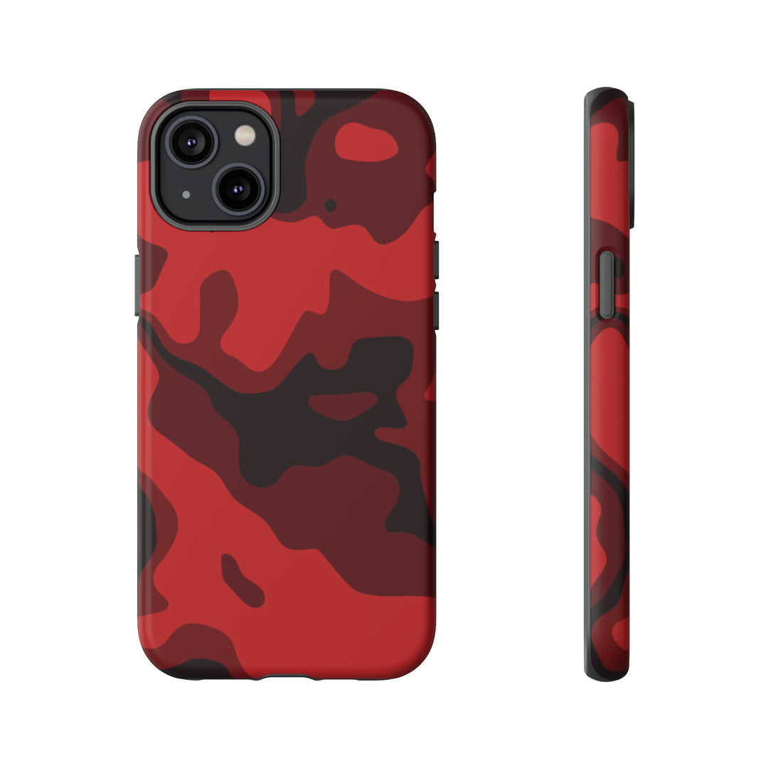 Cool Phone Case | Red Camouflage, For iPhone 15 Case | iPhone 15 Pro Case, Iphone 14 Case, Iphone 14 Pro Max Case, Protective Iphone Case - Studio40ParkLane