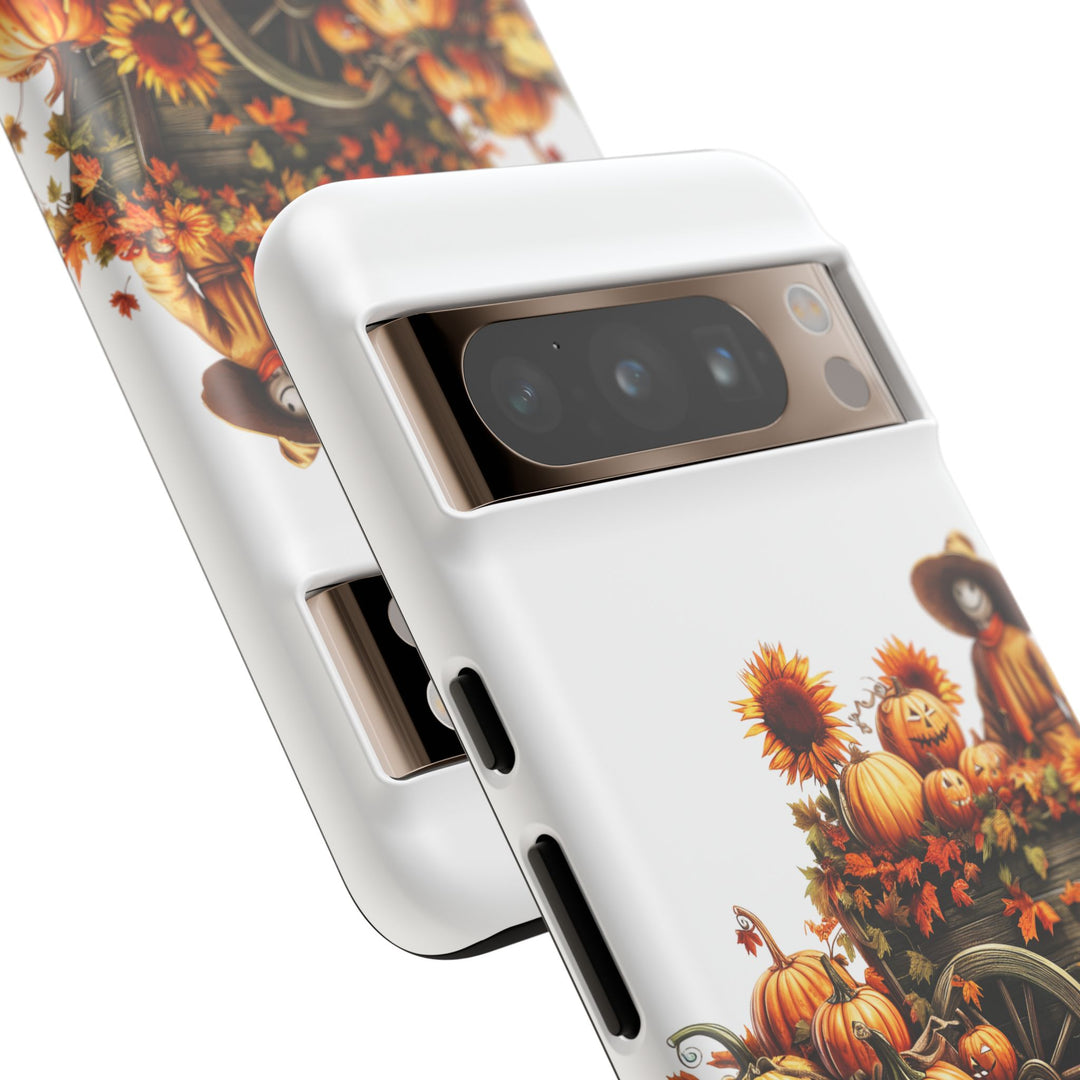 Impact Resistant, Fall Leaves Scarecrow, Cute Phone Cases for Samsung S24, S23, S22, S21, IPhone 15 pro Iphone 14 pro Iphone 13 IPhone 12 Iphone 11 - Studio40ParkLane