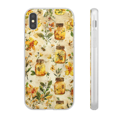 Cute Flexi Phone Cases, Honey Bees Yellow, Compatible with Samsung Galaxy S23, Samsung S22, Samsung S21, Samsung S20, Galaxy S20 Ultra