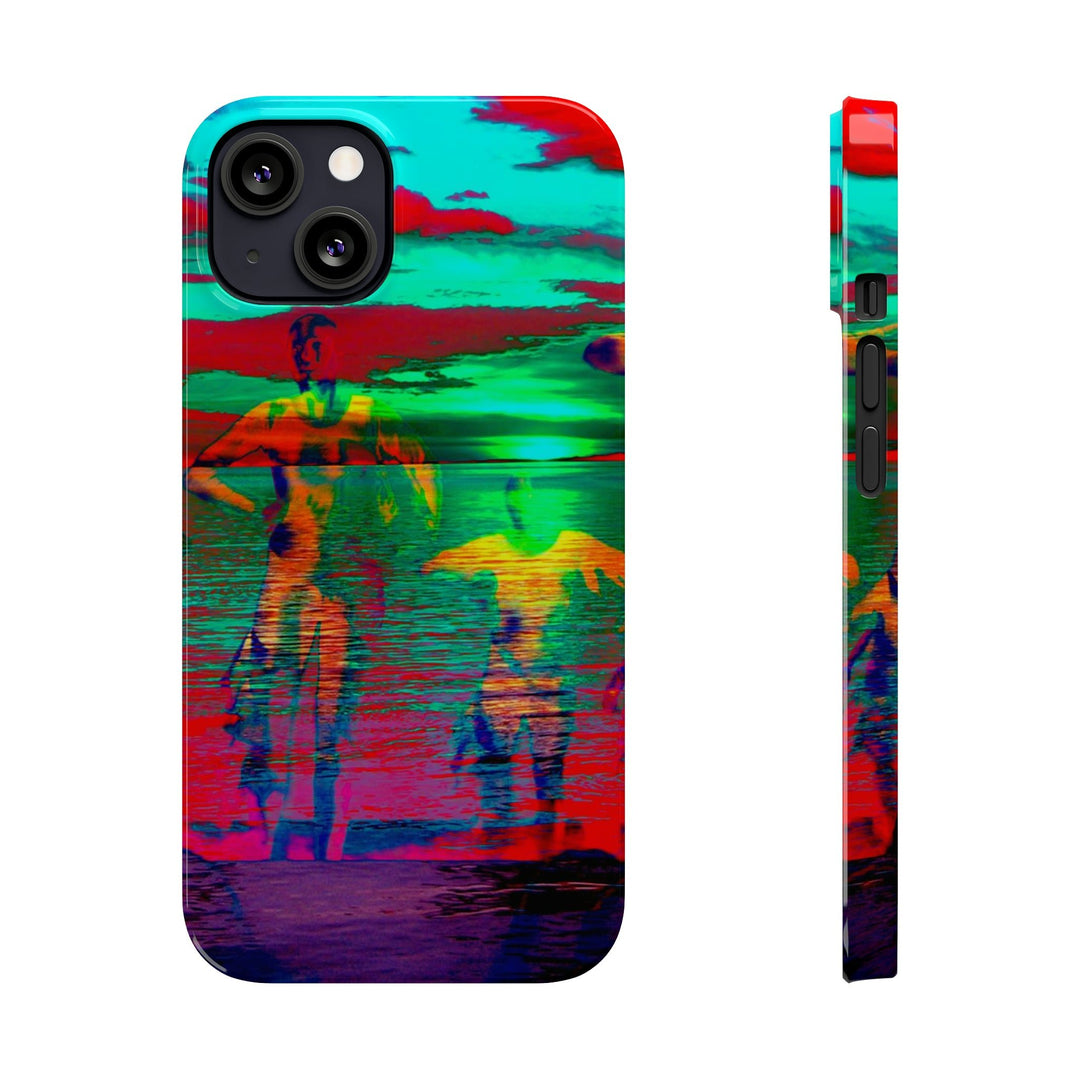 Slim Cute Phone Cases for Iphone - | iPhone 15 Case | iPhone 15 Pro Max Case, Iphone 14 Case, Iphone 14 Pro Max, Iphone 13, Sunset Mystery Dance - Studio40ParkLane