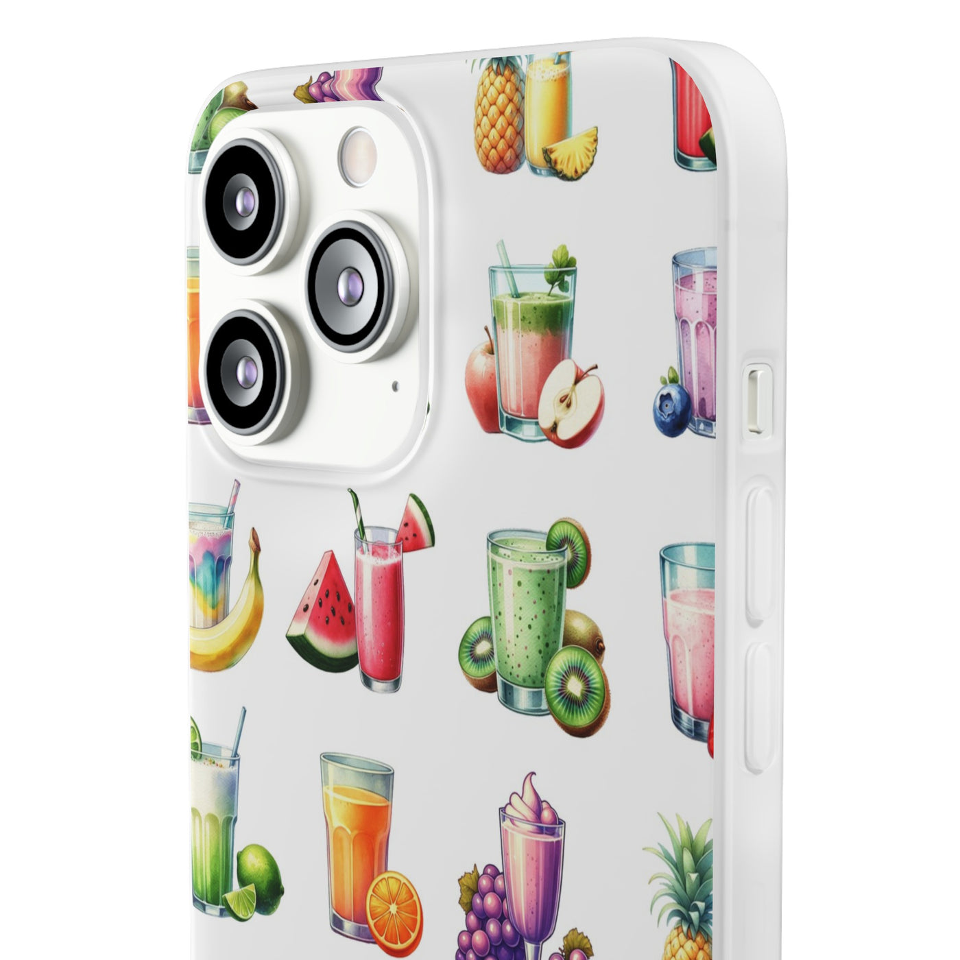 Cute Flexi Phone Cases, For Iphones and Samsung Galaxy Phones, Tropical Summer Fruit Cocktails, Galaxy S23 Phone Case, Samsung S22 Case, Samsung S21, Iphone 15, Iphone 14, Iphone 13