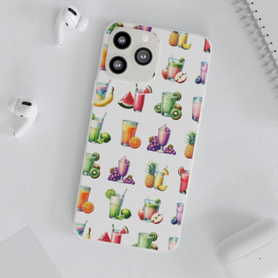 Cute Flexi Phone Cases, For Iphones and Samsung Galaxy Phones, Tropical Summer Fruit Cocktails, Galaxy S23 Phone Case, Samsung S22 Case, Samsung S21, Iphone 15, Iphone 14, Iphone 13