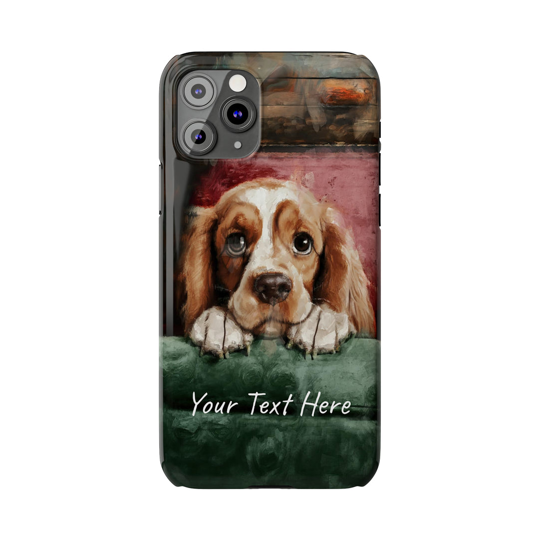 Slim Personalized Cute iPhone Cases - | iPhone 15 Case | iPhone 15 Pro Max Case, Iphone 14 Case, Iphone 14 Pro Max, Iphone 13, Cocker Spaniel Dog - Studio40ParkLane
