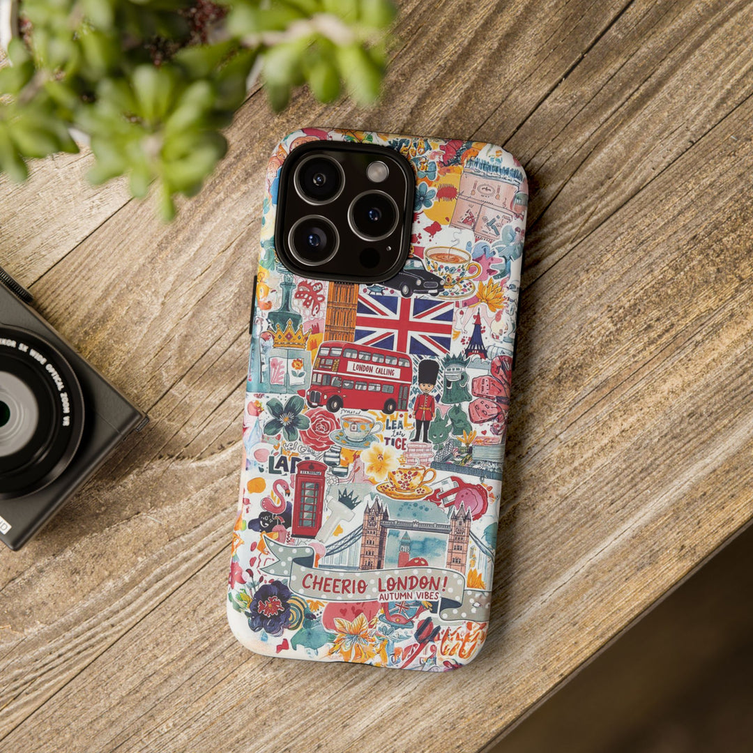London England Coquette Collage Tough Premium Phone Case - For iPhone 17 Pro Max iPhone 16 Pro iPhone 15 Iphone 14 Plus 13 Pro 12 11 10 XR - Studio40ParkLane