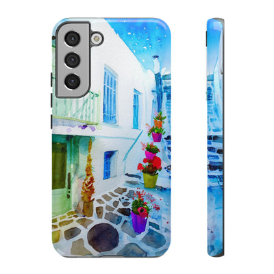 Impact Resistant, Greece House, Cute Phone Cases for Samsung S24, S23, S22, S21, IPhone 15 pro Iphone 14 pro Iphone 13 IPhone 12 Iphone 11