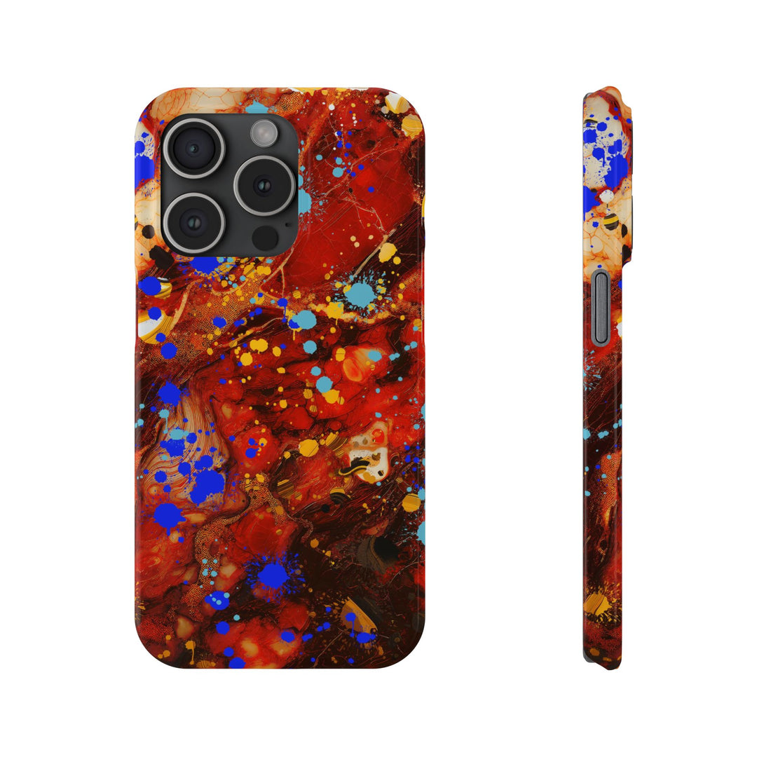 Slim Cute Phone Cases for Iphone - | iPhone 15 Case | iPhone 15 Pro Max Case, Iphone 14 Case, Iphone 14 Pro Max, Iphone 13, Fall Marble Paint Splash - Studio40ParkLane