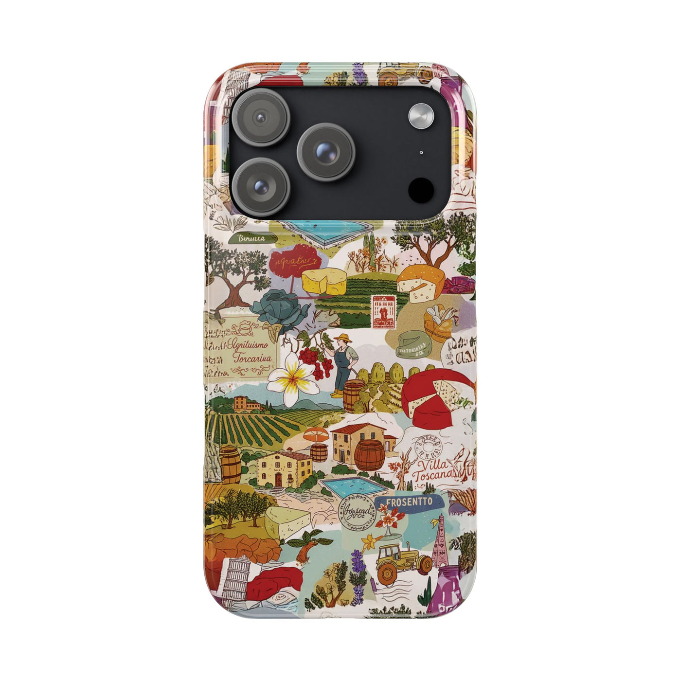 Slim Italy Tuscany Coquette Collage Cute Phone Case for Iphone 17 - | iPhone 16 Pro Max Case | iPhone 15 Case Iphone 14 13 12 11 10 9 8 7 - Studio40ParkLane