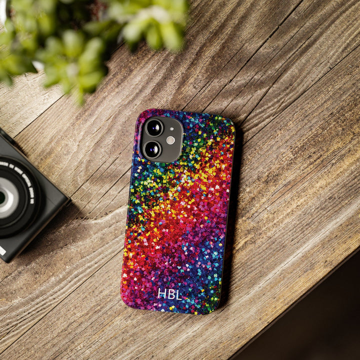 Slim Personalized Slim Muted Faux Play on Glitter Effect Cute Phone Cases for Iphone 16 Pro Max | iPhone 15 Case | iPhone 15 Pro Max Case, Iphone 14, Iphone 14 Pro Max, Iphone 13 12 11 8 7 - Studio40ParkLane