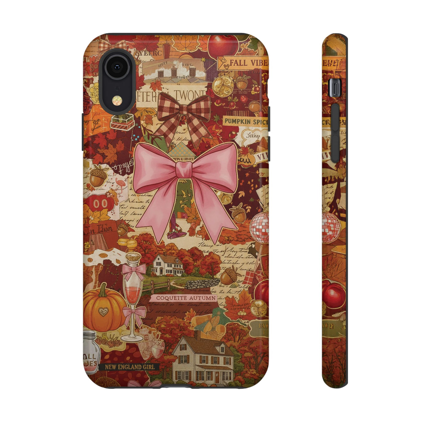 New England Fall Coquette Collage Tough Premium Phone Case - For iPhone 16 Pro Max iPhone 15 Pro iPhone Iphone 14 Plus 13 Pro 12 11 10 XR XS