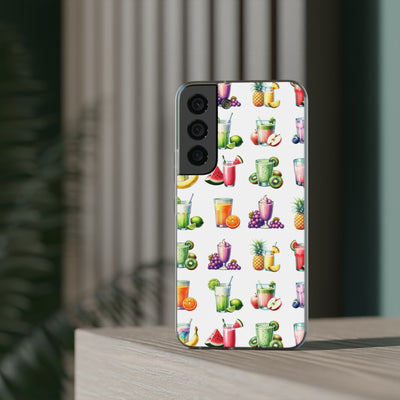 Cute Flexi Phone Cases, For Iphones and Samsung Galaxy Phones, Tropical Summer Fruit Cocktails, Galaxy S23 Phone Case, Samsung S22 Case, Samsung S21, Iphone 15, Iphone 14, Iphone 13