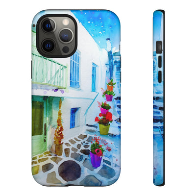 Impact Resistant, Greece House, Cute Phone Cases for Samsung S24, S23, S22, S21, IPhone 15 pro Iphone 14 pro Iphone 13 IPhone 12 Iphone 11