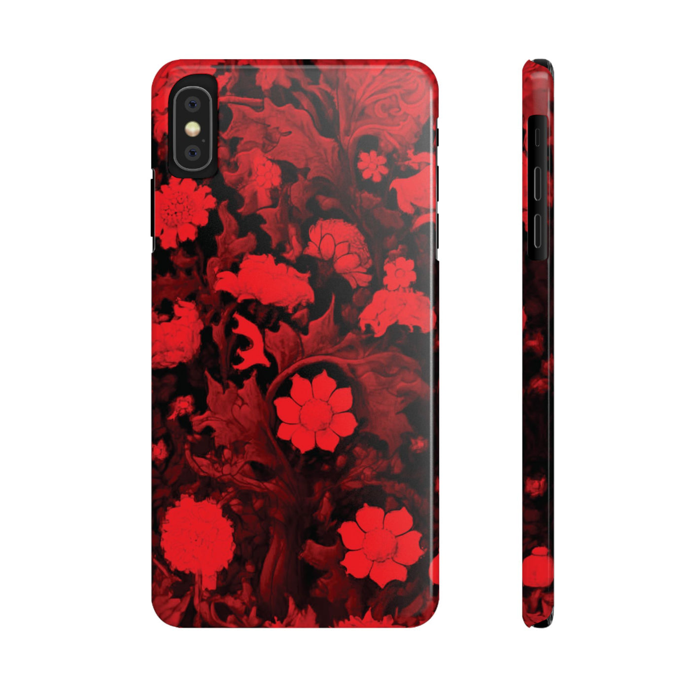 Slim Cute Phone Cases for Iphone - | iPhone 15 Case | iPhone 15 Pro Max Case, Iphone 14 Case, Iphone 14 Pro Max, Iphone 13, Red Flowers