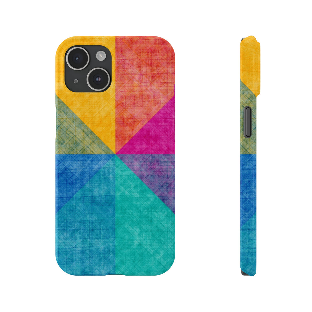 Slim Cute Phone Cases for Iphone | iPhone 15 Case | iPhone 15 Pro Max Case, Iphone 14, Iphone 14 Pro Max, Iphone 13, Abstract Colored Shapes - Studio40ParkLane