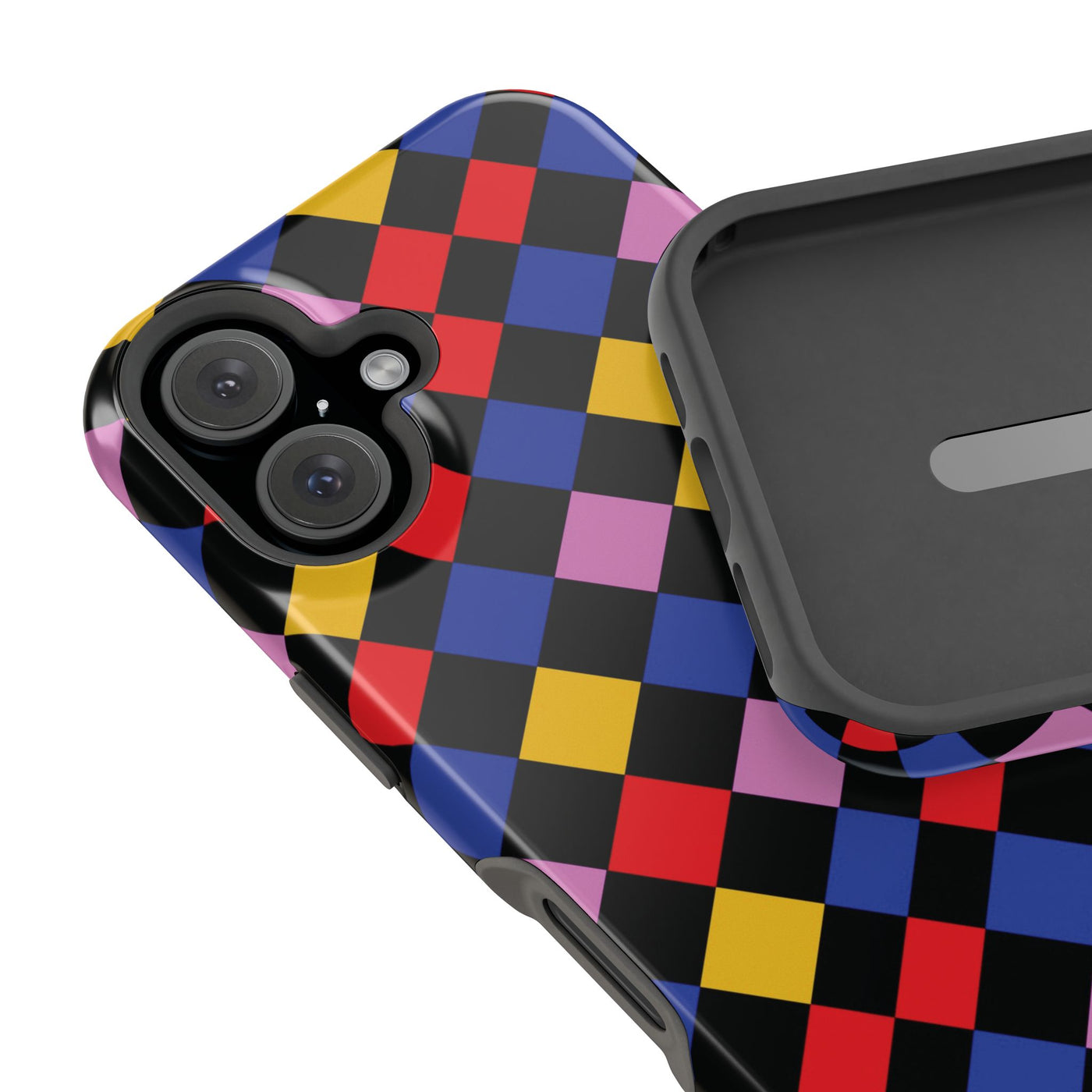 Aesthetic Colorful Checkerboard Tough Magsafe Phone Case - For iPhone 17 Pro Max iPhone 16 Pro iPhone 15 Iphone 14 Plus 13 Pro 12 11 Gift - Studio40ParkLane