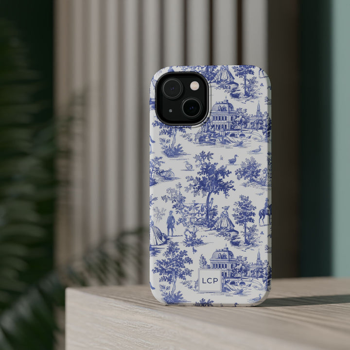 Custom Personalized French Toile Magsafe Phone Case for Iphone 18 - iPhone 17 Pro Max Air Plus 15 14 13 12 11, Samsung Galaxy Phone Cases - Studio40ParkLane