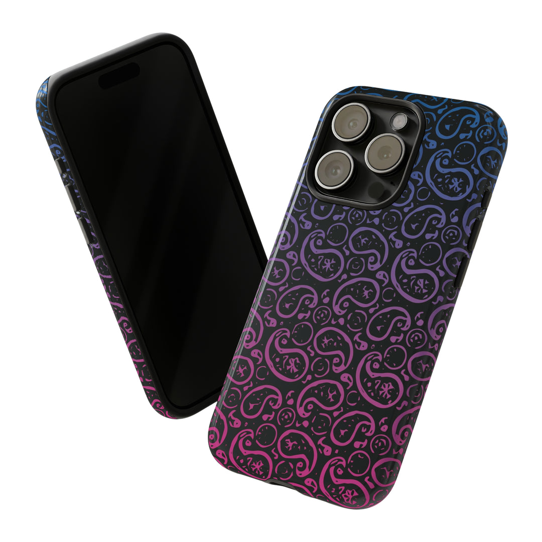 Cute IPhone Case | iPhone 15 Case | iPhone 15 Pro Max Case, Iphone 14 Case, Iphone 14 Pro Max Case IPhone Case for Art Lovers, Paisley Blue Pink - Studio40ParkLane