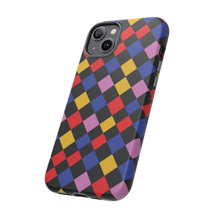 Aesthetic Tough Colorful Checkerboard Phone Case Premium - For iPhone 17 Pro Max iPhone 16 Pro iPhone 15 Iphone 14 Plus 13 Pro 12 11 10 XR - Studio40ParkLane