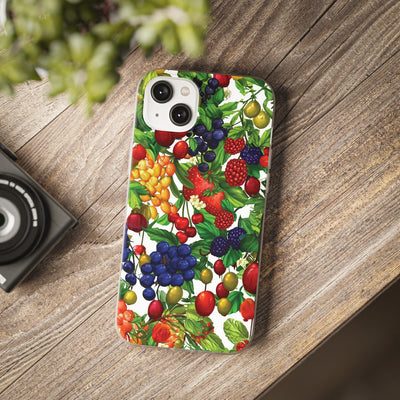 Cute Flexi Phone Cases, For Samsung Galaxy and Iphone, Summer Mixed Fruit, Galaxy S23 Phone Case, Samsung S22 Case, Samsung S21, Iphone 15, Iphone 14, Iphone 13