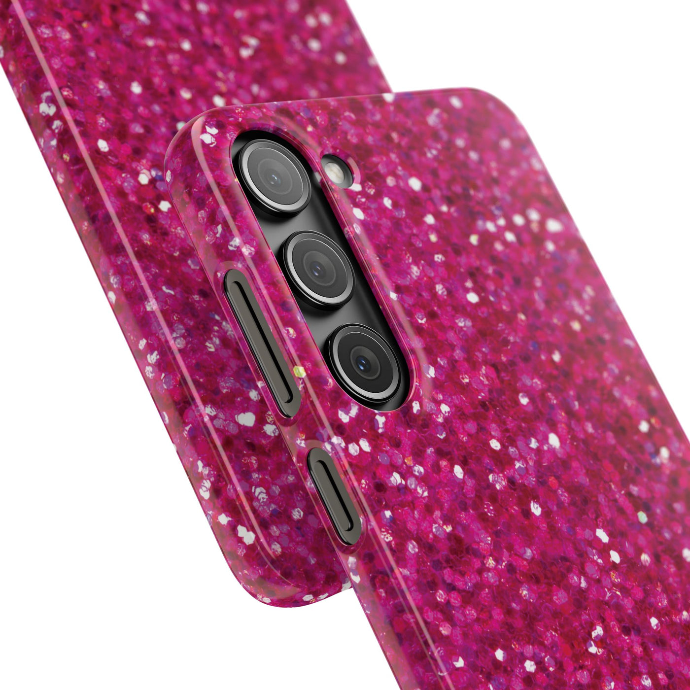 Snap Non-Glitter Muted Pink Play on "Faux" Glitter Effect Cute Phone Cases for Samsung and Iphone, 16, 15, 14, S24, S23, S22, S21, S20, Plus and Ultra