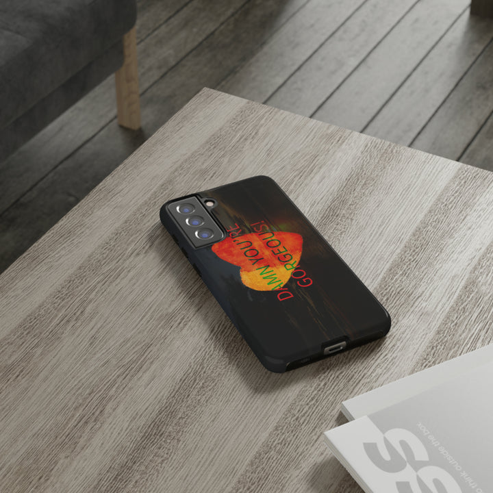 Cute Samsung Phone Case | Aesthetic Samsung Phone Case | Sunset Heart | Galaxy S23, S22, S21, S20 | Luxury Double Layer | Cool - Studio40ParkLane