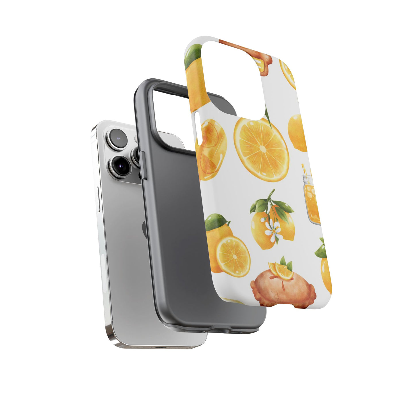 Impact Resistant, Lemon Fruit Pie, Cute Phone Cases for Samsung S24, S23, S22, S21, IPhone 15 pro Iphone 14 pro Iphone 13 IPhone 12 Iphone 11