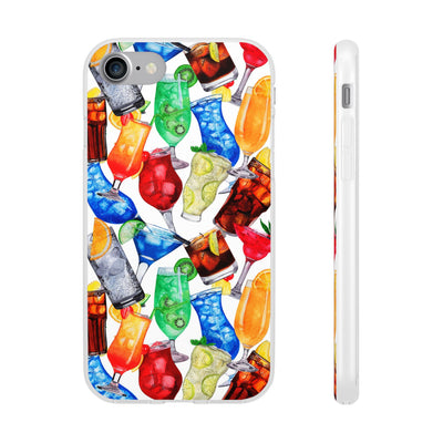 Cute Flexi Phone Cases, For Iphones and Samsung Galaxy Phones, Tropical Summer Fruit Cocktails, Galaxy S23 Phone Case, Samsung S22 Case, Samsung S21, Iphone 15, Iphone 14, Iphone 13