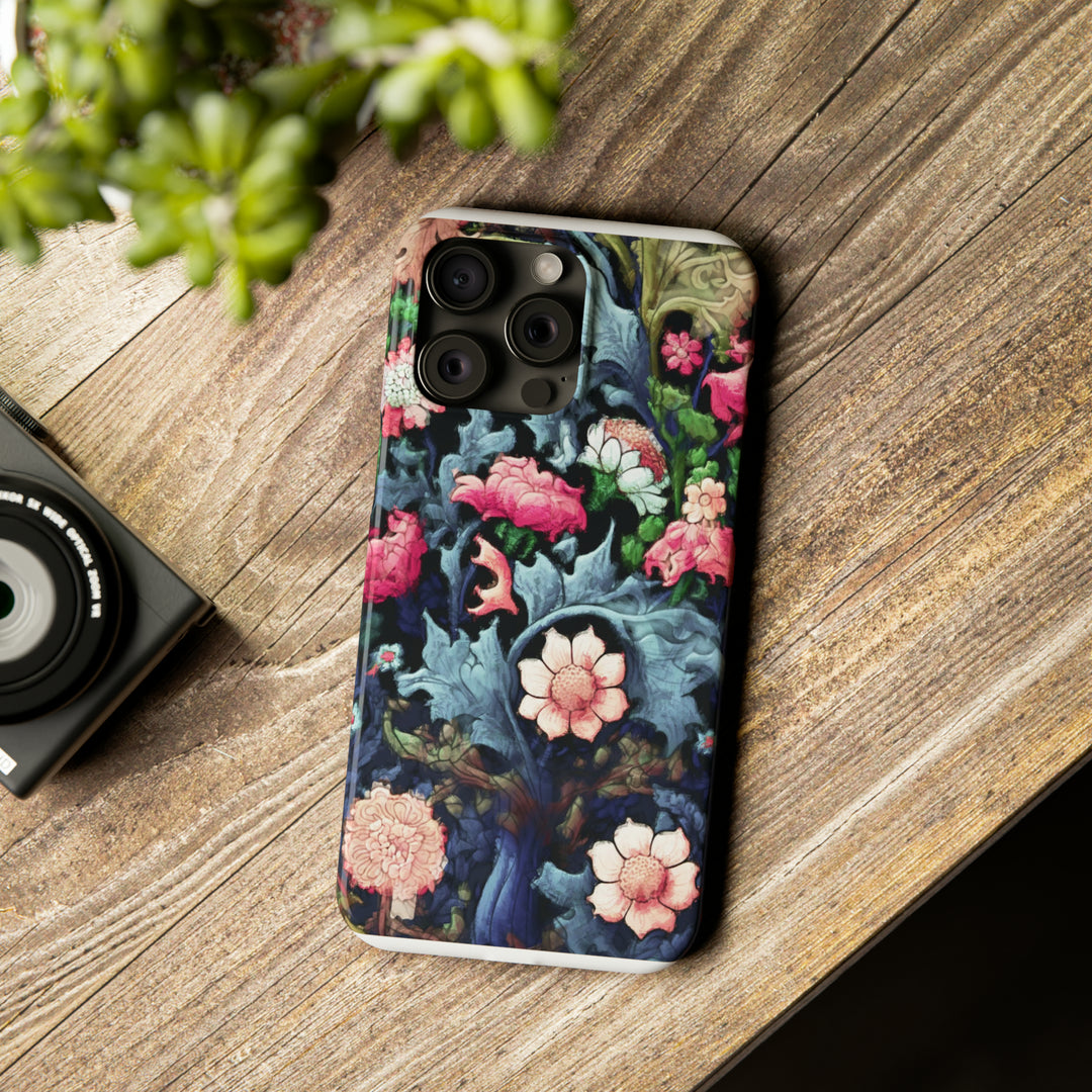 Slim Cute Phone Cases for Iphone - | iPhone 15 Case | iPhone 15 Pro Max Case, Iphone 14 Case, Iphone 14 Pro Max, Iphone 13, Flowers Scene - Studio40ParkLane