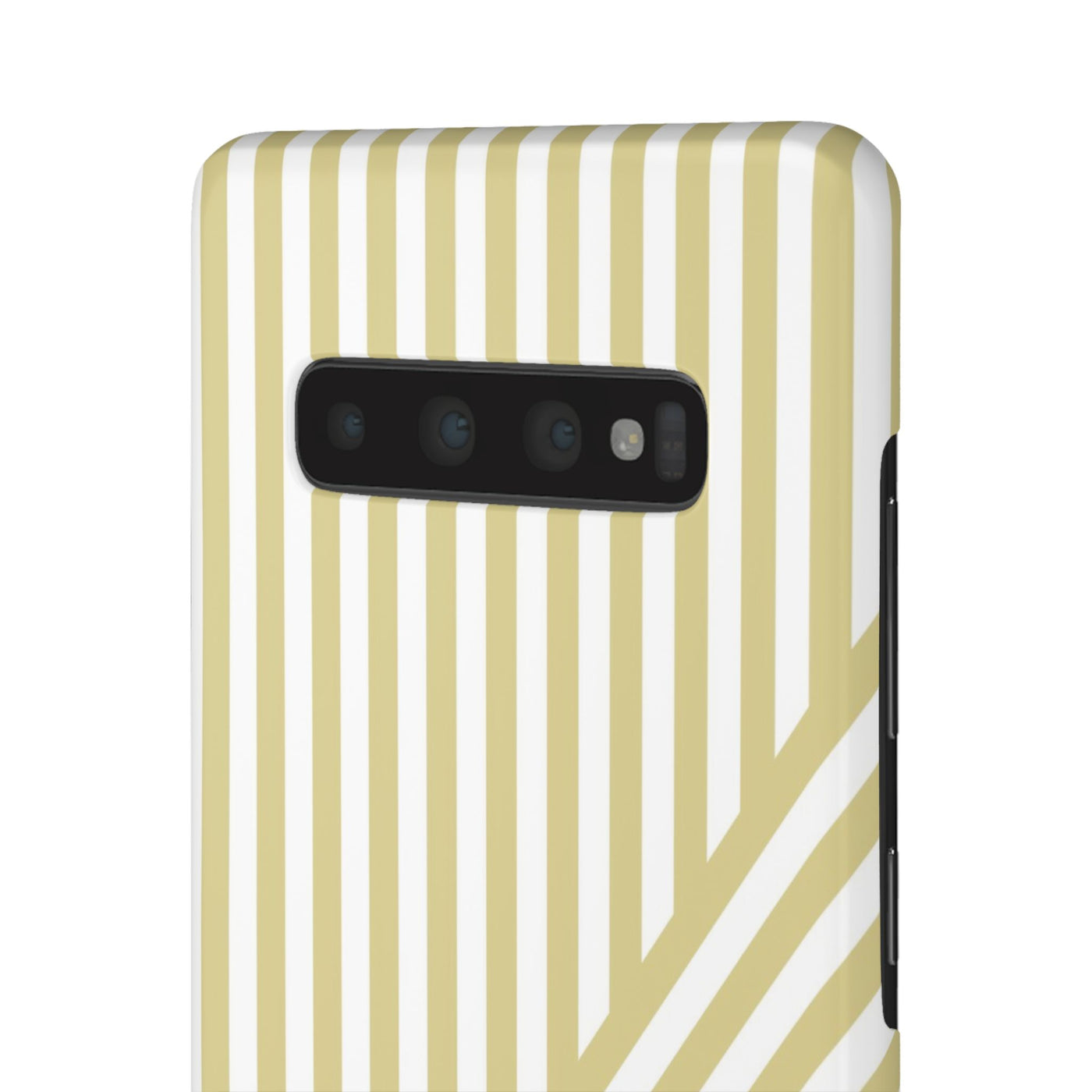 Aesthetic Yellow Beige Stripes Cute Phone Case Sleek Snap - For iPhone 17 Pro Max iPhone 16 Pro iPhone 15 Iphone 14 Plus 13 Pro 12 11 10 Gift
