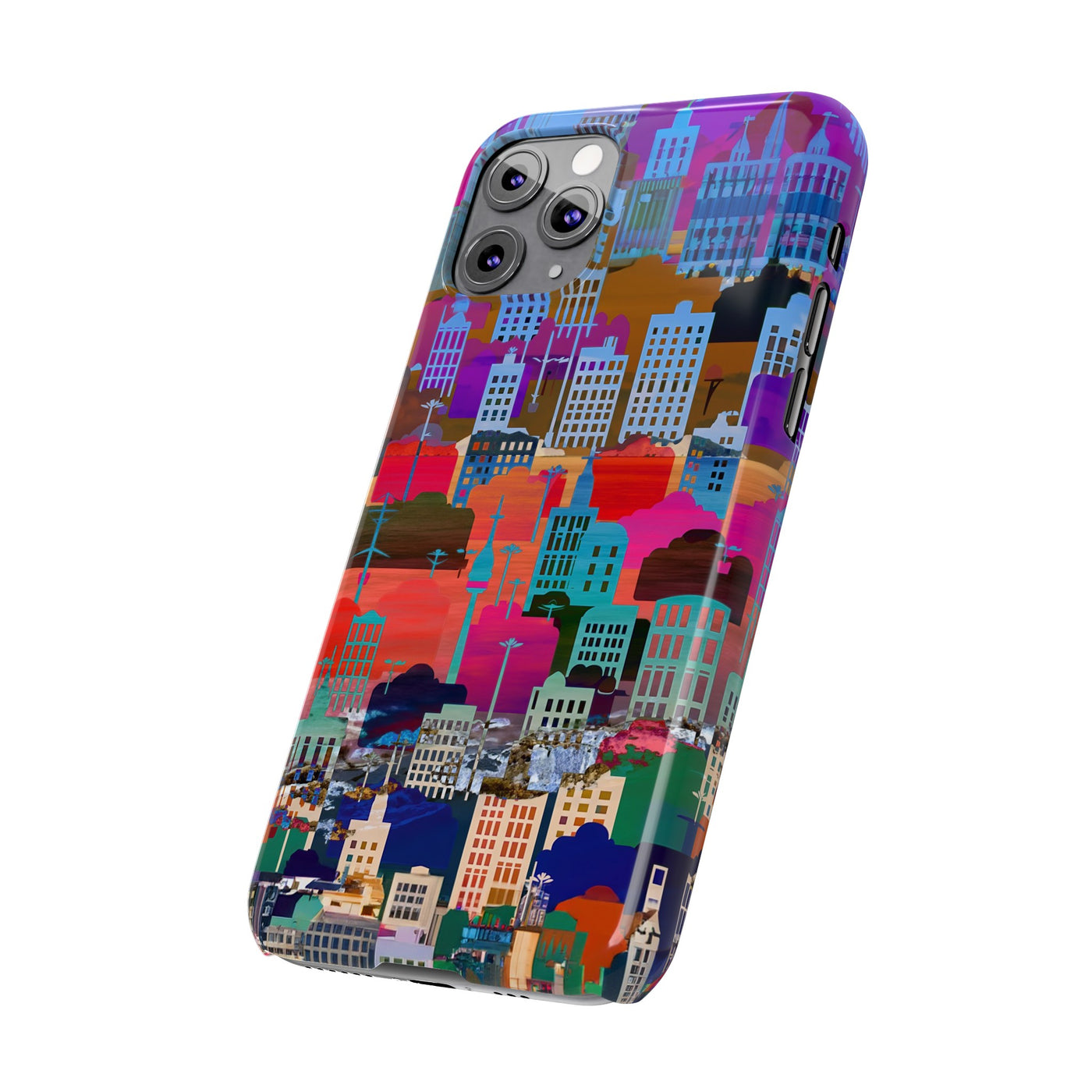 City Skyline Mosaic Slim Cute Phone Cases for Iphone | iPhone 15 Case | iPhone 15 Pro Max Case, Iphone 14, Iphone 14 Pro Max, Iphone 13, 12