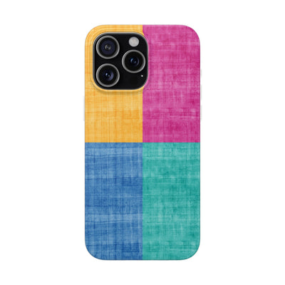 Cute Flexi Phone Cases, Abstract Colored Blocks, Compatible with Samsung Galaxy S23, Samsung S22, Samsung S21, Samsung S20, Galaxy S20 Ultra