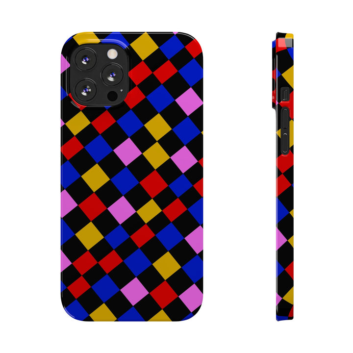 Slim Abstract Colorful Checkerboard Cute Phone Case for Iphone 17 - | iPhone 16 Pro Max Case | iPhone 15 Case Iphone 14 13 12 11 Gift for Her - Studio40ParkLane