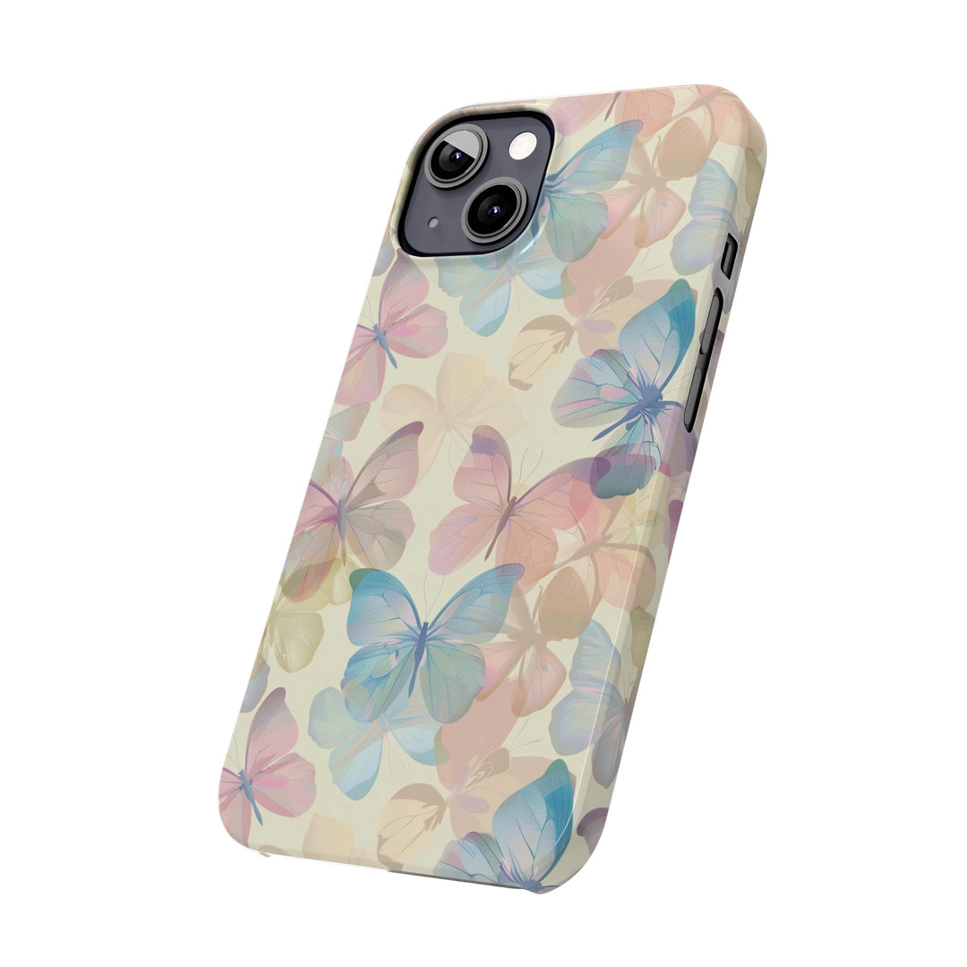 Slim Cute Phone Cases for Iphone - | iPhone 15 Case | iPhone 15 Pro Max Case, Iphone 14 Case, Iphone 14 Pro Max, Iphone 13, Summer Pastel Butterflies - Studio40ParkLane